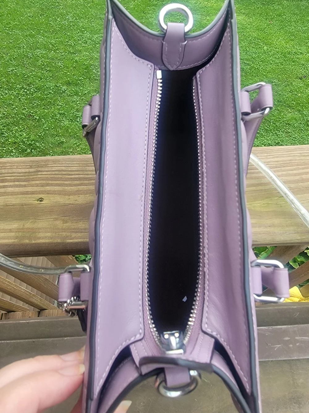 Coach Mollie Mini Lilac Signature Leather Tote